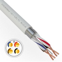 КПСВЭВнг(А)-LSLTx 2х2х0,5 REXANT (01-4875-1). Кабель для систем передачи данных пониженной пожароопасности c низким дымо- и газовыделением, с низкой токсичностью продуктов горения. Rexant