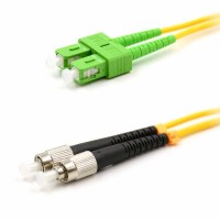 Патч-корд оптический переходной (SM), 9/125 (OS2), SC/APC-FC/UPC, (Duplex), PVC, 5м REXANT (50-2857-1): Патч-корд оптический