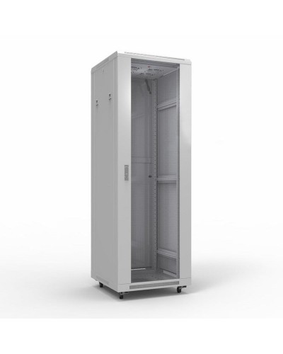 Шкаф телекоммуникационный 19 напольный 42U 600х800 мм, передняя дверь стекло, задняя дверь металл, RAL 7035 (состоит из 3 частей) (04-2306). Шкаф телекоммуникационный 19 напольный 42U. Rexant в Рубцовске
