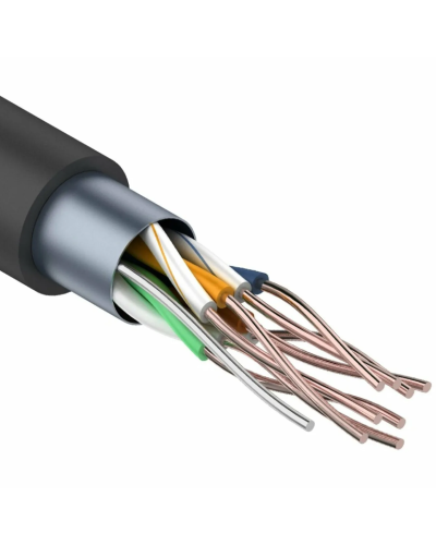 F/UTP, CAT 5e, PE, 4PR, 24AWG, OUTDOOR, SOLID, черный, 305м REXANT (01-0146-1). Кабель «витая пара» (LAN) для структурированных систем связи. Rexant в Рубцовске