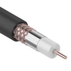 RG-6U+Cu, 75 Ом, Cu/Al/Cu, 64%, 100м. OUTDOOR REXANT (01-2222). Кабель коаксиальный радиочастотный. Rexant