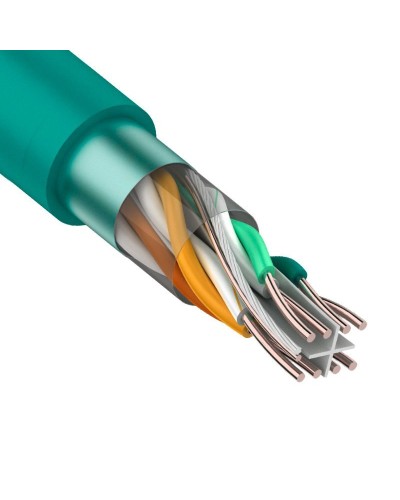 F/UTP, CAT 6, нг(А)-LSLTx, 4х2х0,575мм, 23AWG, INDOOR, SOLID, зеленый, 305м REXANT (01-0171). Кабель «витая пара» (LAN) для структурированных систем связи. Rexant в Рубцовске