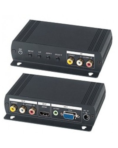 AD001HH. Преобразователь композитного видео и аудиосигналов в VGA и HDMI. SC&T в Рубцовске