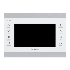 SL-07MHD (серебро+белый). Монитор домофона цветной с функцией «свободные руки». SLINEX