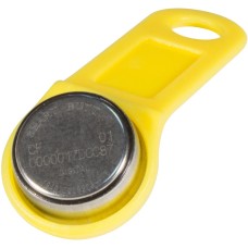 DS 1990А-F5 (желтый). Ключ электронный Touch Memory с держателем. SLINEX