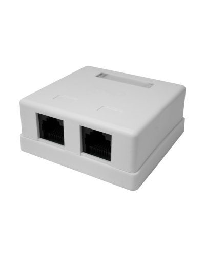 Розетка настенная RJ-45, 8P8C, Cat.5e, 2 порта UTP (10-0309): Компьютерная розетка в Рубцовске