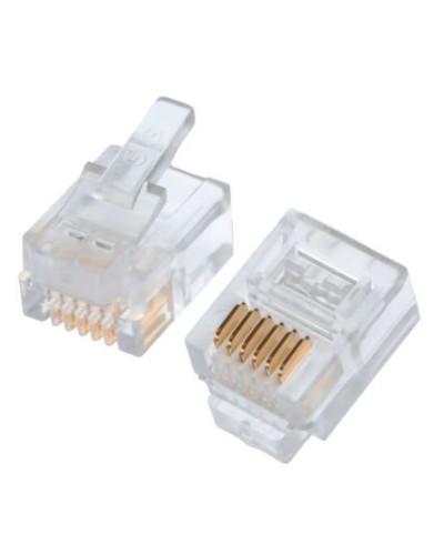Коннекторы 6P6C (RJ-11) (100шт) (10-0228). Телефонный разъем 6P6C (RJ-11). SUPRLAN в Рубцовске