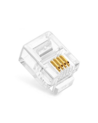 Коннекторы 6P4C (RJ-11) (100шт) (10-0227). Телефонный разъем 6P4C (RJ-11). SUPRLAN в Рубцовске