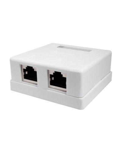 Розетка настенная RJ-45, 8P8C, Cat.5e, 2 порта, FTP (10-0308). Компьютерная розетка. SUPRLAN в Рубцовске