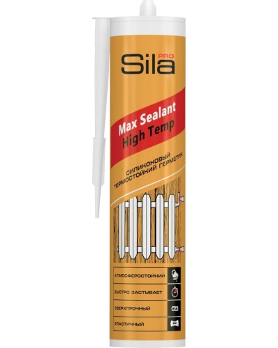 Герметик Sila PRO Max Sealant, High Temp, термостойкий, 280 мл. Герметик силиконовый термостойкий, красный. Sila в Рубцовске