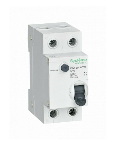 City9 Set 1P+N С 16А 4.5kA 30мА A 230В (C9D55616). Автоматический выключатель дифференциального тока. Systeme Electric в Рубцовске