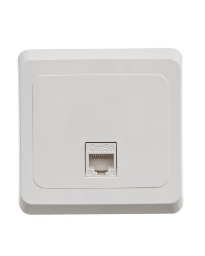 Этюд розетка RJ45, кат. 5Е, 1-местная, в сборе, скрытой установки, белый (KOMC-001B). Розетка компьютерная. Systeme Electric в Рубцовске