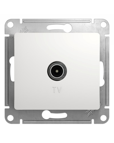 Glossa розетка TV антенна коннектор, 1-местная, скрытой установки, механизм, белый (GSL000193). Розетка TV антенна. Systeme Electric в Рубцовске