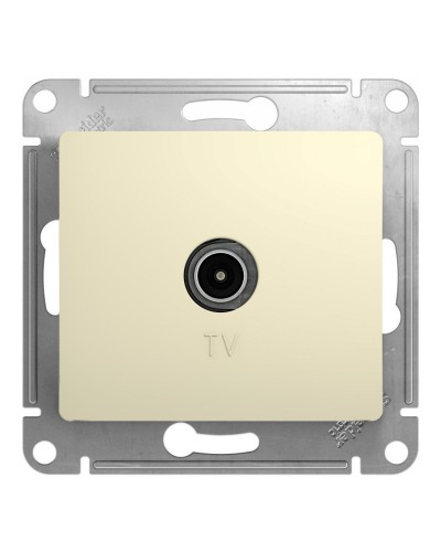Glossa розетка TV антенна коннектор, 1-местная, скрытой установки, механизм, бежевый (GSL000293). Розетка TV антенна. Systeme Electric в Рубцовске