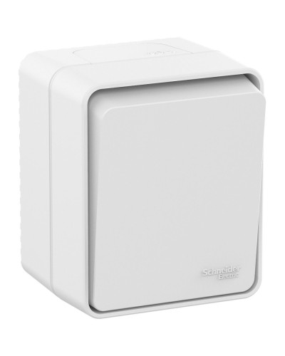 AtlasDesign PROFI54 выключатель 1-клавишный, открытой установки, белый (ATN540111). Выключатель. Systeme Electric в Рубцовске