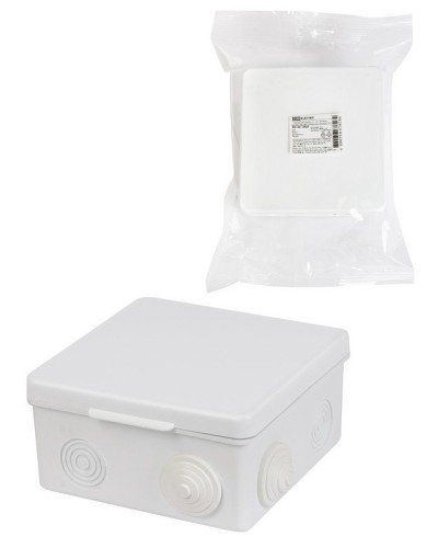 Коробка ОП 100х100х55мм, крышка, IP54, 8вх. (SQ1401-0513). Распаячная коробка. TDM ЕLECTRIC в Рубцовске