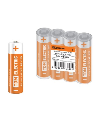 LR6 AA Alkaline 1,5V SR-4 TDM (SQ1702-0034). Элемент питания. TDM ЕLECTRIC в Рубцовске