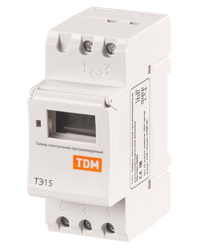 ТЭ15-1мин/7дн-16on/off-16А-DIN TDM (SQ1503-0005). Таймер электронный. TDM ЕLECTRIC в Рубцовске