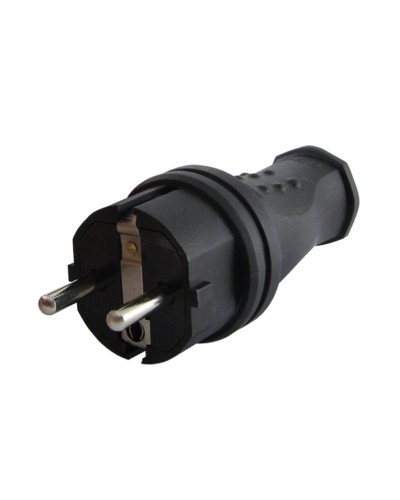 Вилка прямая 2Р+РЕ 16А 250В IP44 (SQ0612-0031). Вилка прямая каучук. TDM ЕLECTRIC в Рубцовске