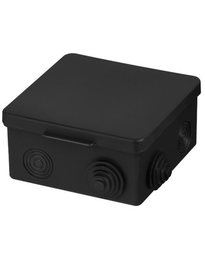 Распаячная коробка ОП 100х100х55мм, крышка, IP54, 8вх., черная TDM (SQ1401-0913). Распаячная коробка ОП. TDM ЕLECTRIC в Рубцовске