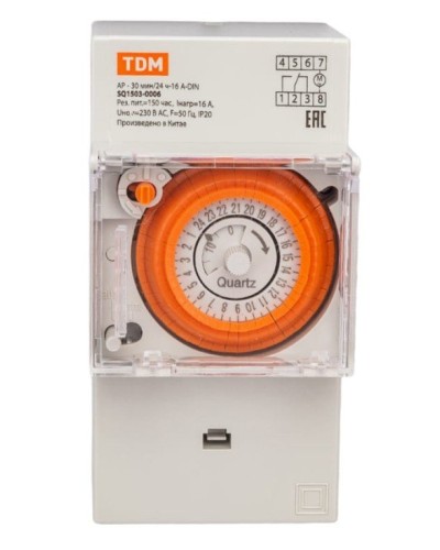 АР-30мин/24ч-16А-DIN (3 модуля) TDM (SQ1503-0006). Аналоговое суточное реле. TDM ЕLECTRIC в Рубцовске