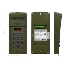 БВД-SM110FCP. Вызывная панель видеодомофона. VIZIT
