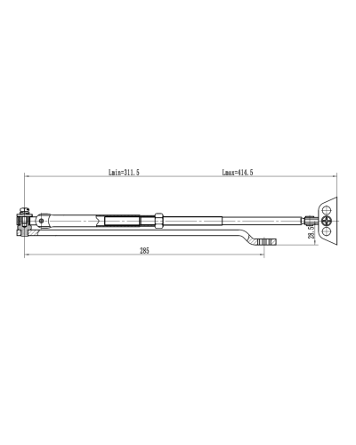 Рычаг-503 LONG. Рычаг удлиненный для доводчиков. VIZIT в Рубцовске