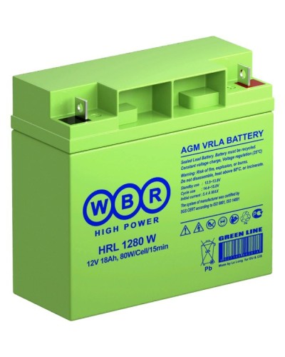 WBR HRL1280W. Аккумулятор герметичный свинцово-кислотный. WBR в Рубцовске