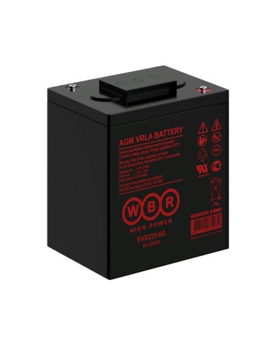 WBR EVX225-6G. Аккумулятор герметичный свинцово-кислотный. WBR в Рубцовске