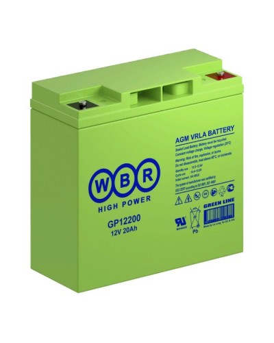 WBR GP12200. Аккумулятор герметичный свинцово-кислотный. WBR в Рубцовске