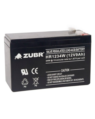 ZUBR HR 1234W (12V, 9Ah). Аккумулятор герметичный свинцово-кислотный. ZUBR в Рубцовске