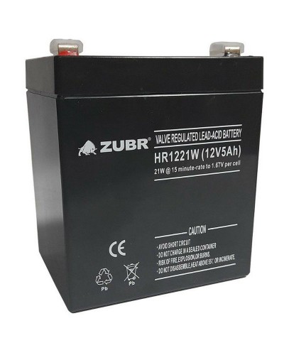 ZUBR HR 1221W (12V, 5Ah). Аккумулятор герметичный свинцово-кислотный. ZUBR в Рубцовске