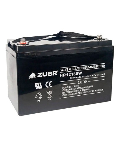 ZUBR HR 12160W (12V, 45Ah). Аккумулятор герметичный свинцово-кислотный. ZUBR в Рубцовске