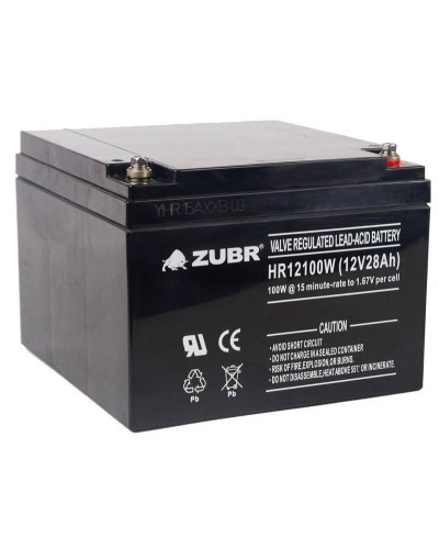 ZUBR HR 12100W (12V, 28Ah). Аккумулятор герметичный свинцово-кислотный. ZUBR в Рубцовске