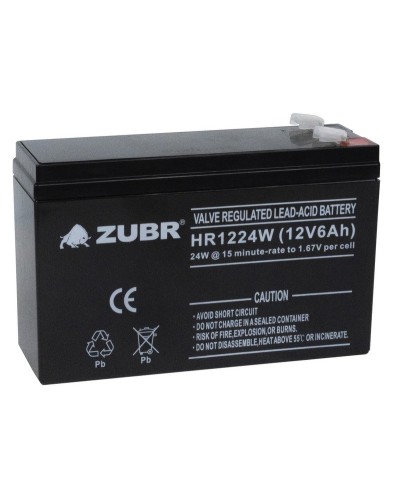ZUBR HR 1224W (12V, 6Ah). Аккумулятор герметичный свинцово-кислотный. ZUBR в Рубцовске
