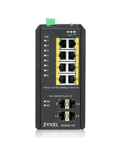 RGS200-12P-ZZ0101F. Промышленный L2 PoE+ коммутатор. ZYXEL в Рубцовске
