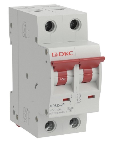 YON max MD63S 2P 25А 4,5кА C (MD63S-2PC25). Автоматический выключатель. ДКС в Рубцовске