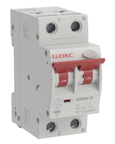 YON max MDR, 1P+N, 30mA, 25A, 6kA, А (MDR63N-1N2C25-A). Автоматический выключатель дифференциального тока. ДКС в Рубцовске