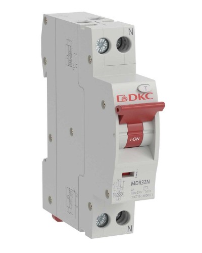 YON max MDR, 1P+N, 10mA, 32A, 6kA, А (MDR32N-1N1C32-A). Компактный автоматический выключатель дифференциального тока. ДКС в Рубцовске