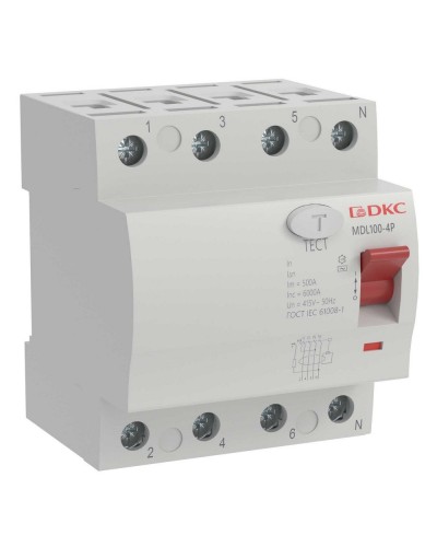 YON MAX MDL100 ВДТ, 4P, 30mA, 40A, АС (MDL100-4P2-40-AC). Автоматический выключатель дифференциальный (УЗО). ДКС в Рубцовске