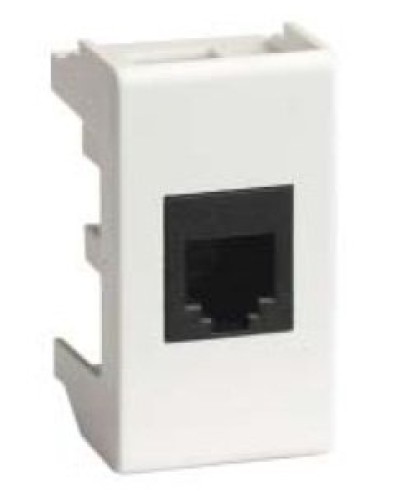 Розетка RJ-45 Viva 1 модуль белая (45048): Розетка компьютерная экранированная с одним разъёмом в Рубцовске