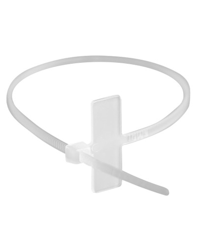 Хомут 2,5x100 белый (100шт) (252100SR-M): Хомут маркировочный, горизонтальная табличка под замком 24,5x7,8 в Рубцовске