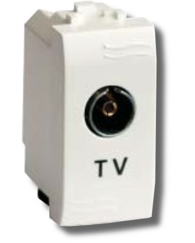 Розетка TV универсальная Brava 1 модуль белая (76721B): Розетка TV в Рубцовске