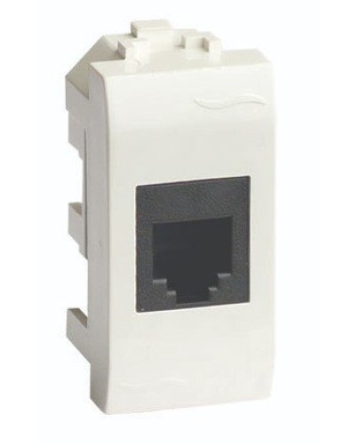 Розетка RJ-45 Brava 1 модуль слоновая кость (75654S): Розетка компьютерная с одним разъёмом в Рубцовске