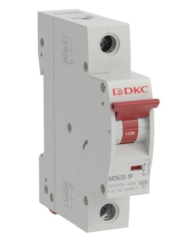 YON max MD63S 1P 25А 4,5кА C (MD63S-1PC25). Автоматический выключатель. ДКС в Рубцовске