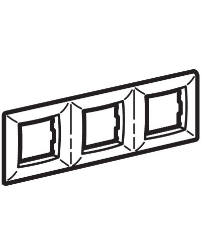 Рамка на 2+2+2 модуля (трехместная), белая (75013W): Рамка трехместная, Brava в Рубцовске