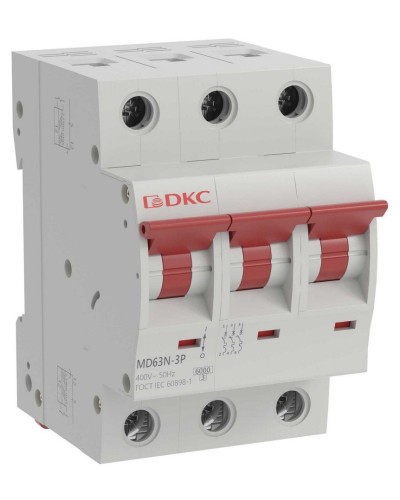 YON max MD63N 3P 50А 6кА C (MD63N-3PC50). Автоматический выключатель. ДКС в Рубцовске