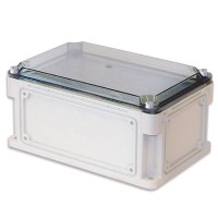 Корпус RAM box 600х300х160, высота крышки 35 мм, IP67 (563311). Корпус с фланцами и прозрачной крышкой, без монтажной платы. ДКС