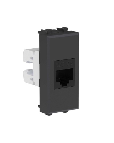 Розетка RJ-45, кат.5E, Avanti, 1 модуль, черный матовый (4412661): Розетка компьютерная модульная в Рубцовске