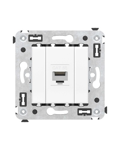 Розетка RJ-45 в стену, кат.5E, Avanti, одинарная, белое облако (4400663). Розетка компьютерная. ДКС в Рубцовске